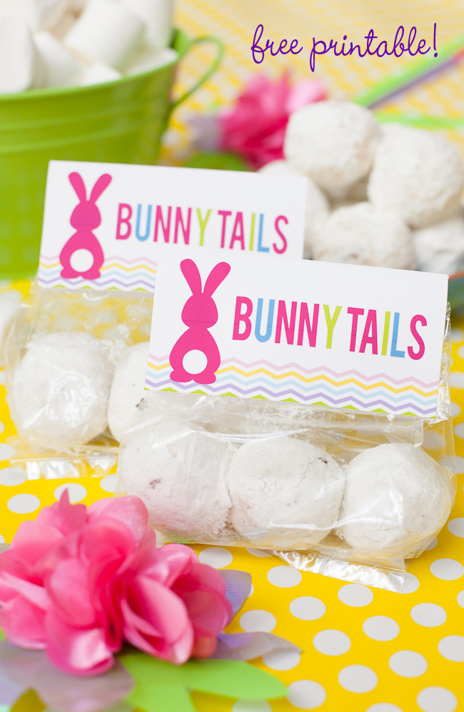 Free Easter Printable Bunny Tails Favor Frog Prince Paperie