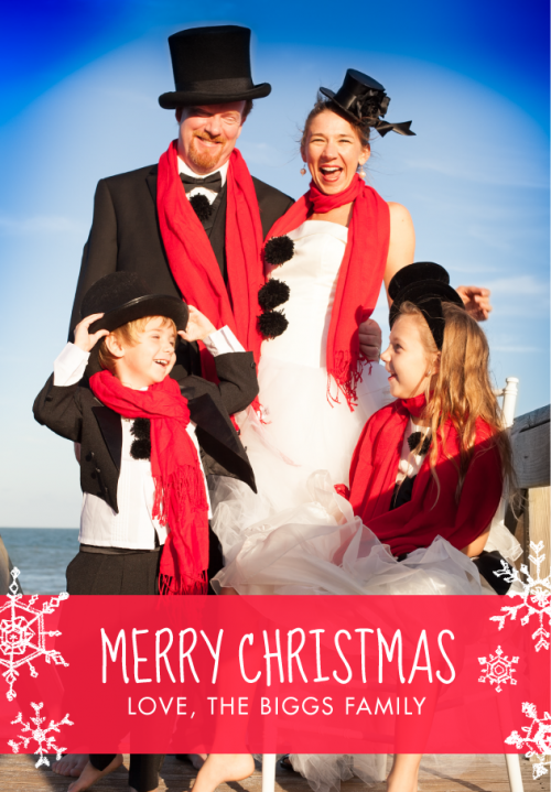 Creative Christmas Card Family Photos Frog Prince Paperie