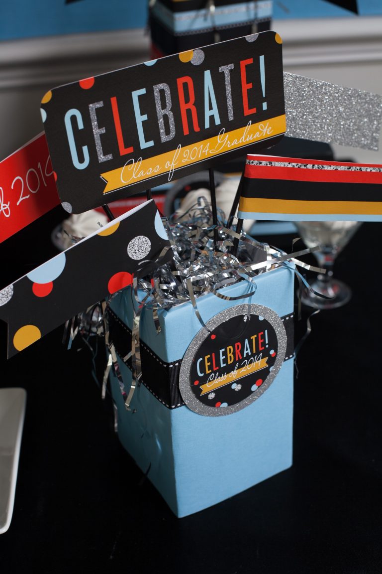Graduation Party Centerpiece Tutorial and Free Printables - Frog Prince ...