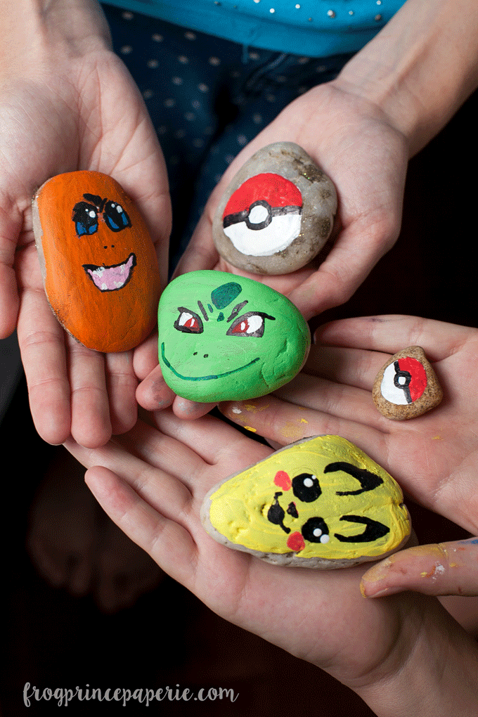 Pokemon Painted Rocks – Summer Kid Craft Project