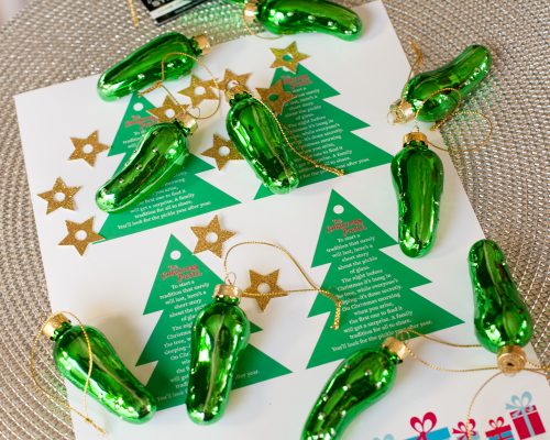Christmas Pickle Ornament Free Printable - Frog Prince Paperie