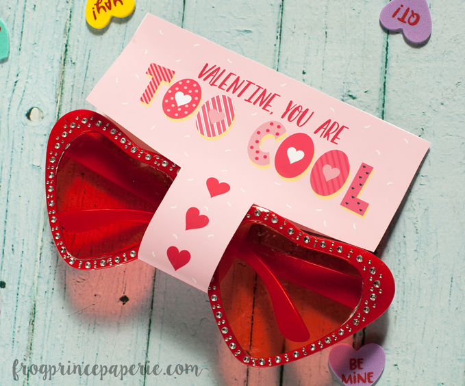 Free Printable Sunglass Valentine Frog Prince Paperie