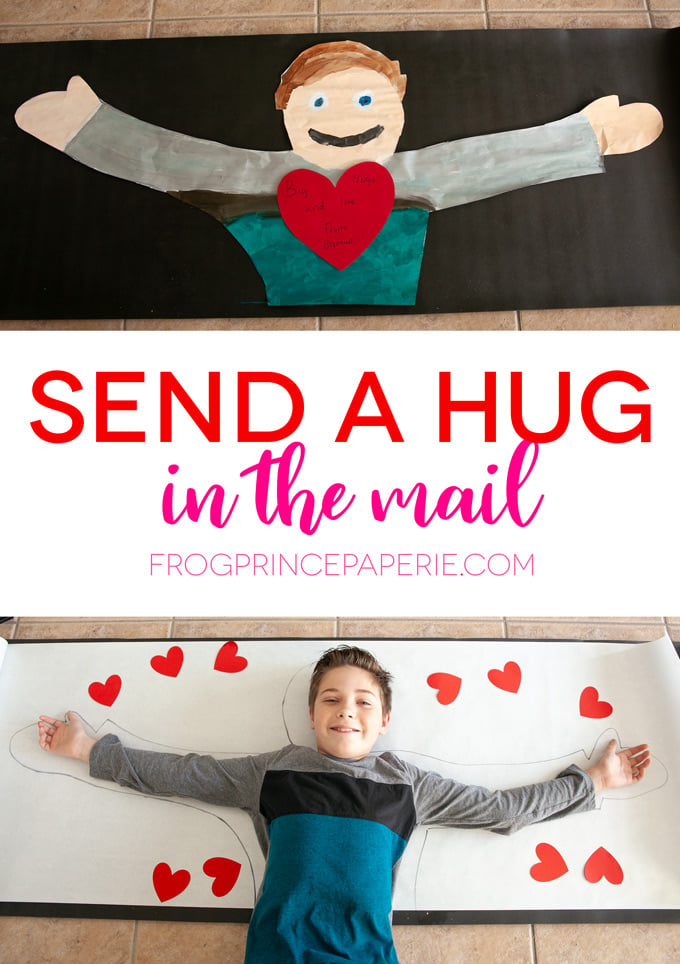 Send a hug in the mail as a great kid craft project at home that doubles as a random act of kindness!