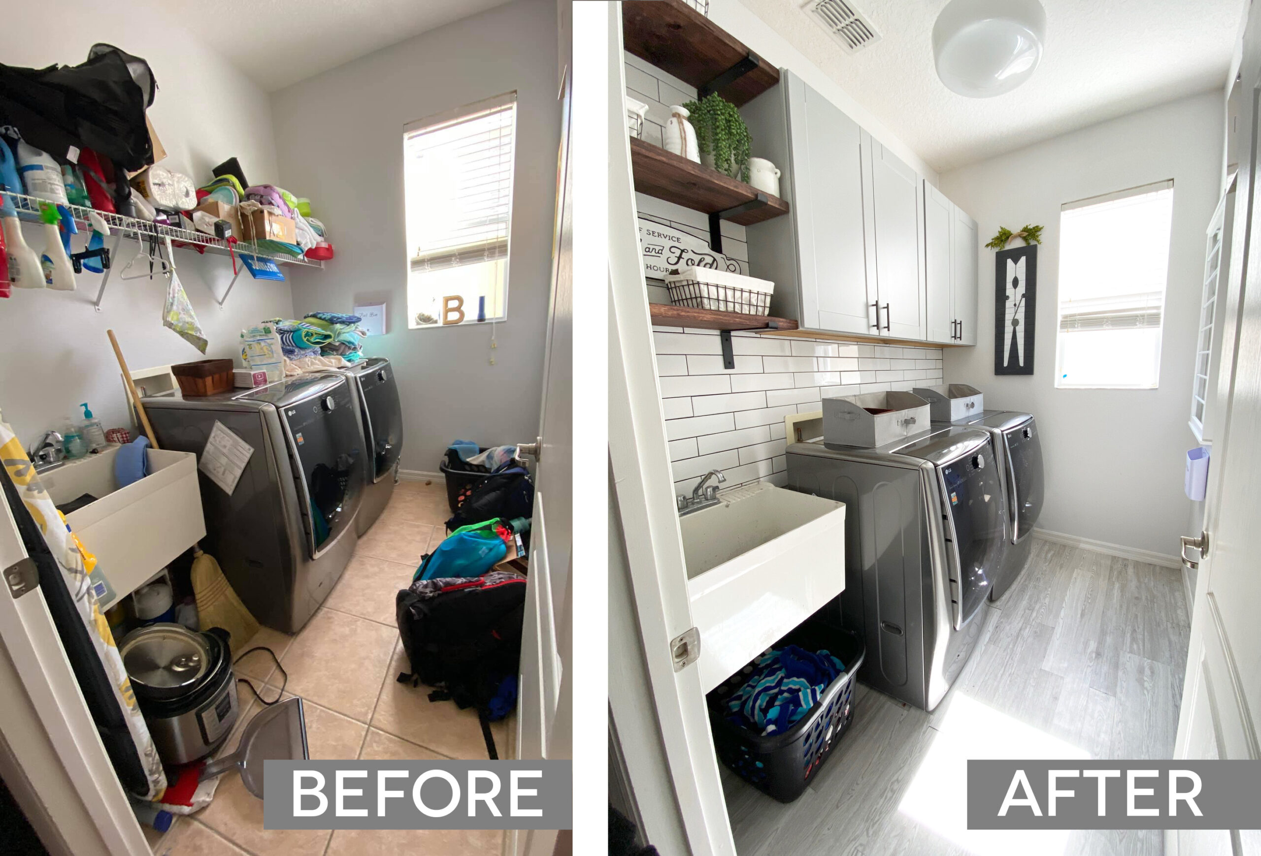 Laundry Room Makeovers Remodeled Laundry Room Before And Afters