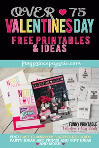 Nerdy Valentine's Day Free Printables - Frog Prince Paperie