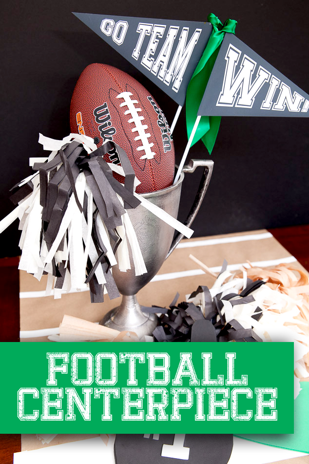 Football party centerpiece ideas and tutorial