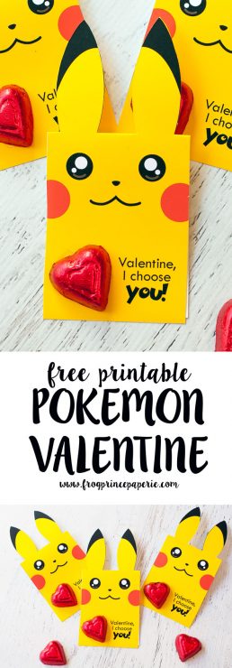 Free Pokemon Printable Valentines Cards - Frog Prince Paperie